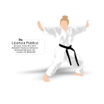Karate fighter clip art
