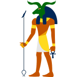 Colorful Egyptian deity