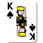 King of Spades playing card vector image