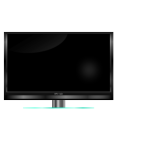 High definition TV set vector clip art