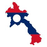Laos Map Flag