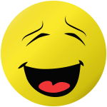 Laughing smiley vector image