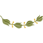 Laurel branch with yellow berries