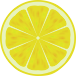 Lemon slice vector drawing