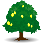 Lemon tree vector graphics