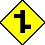 Junction road sign vector image