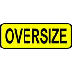 Oversize vehicle traffic roadsign vector image