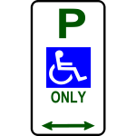 Parking for disabled traffic roadsign vector image