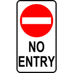 No entry traffic roadsign vector image
