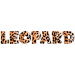 Leopard Typography 2 No Stroke With Drop Shadow