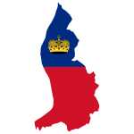 Liechtenstein Map Flag