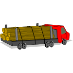 Logging truck vector image