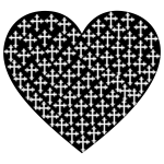 Love Heart Crosses Silhouette