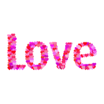 Love and heart typography