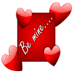 Be mine sign with hearts vector image