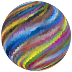 Low Poly Prismatic Streaked Sphere