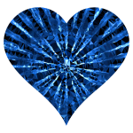 Low Poly Shattered Heart Blue