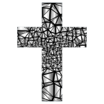 Low Poly Stained Glass Cross 4