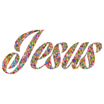 Luminous Chromatic Jesus Typography