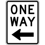 One way traffic symbol