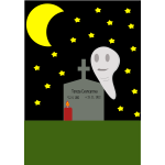 Haunted grave vector image