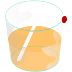 Glass with straw vector graphics