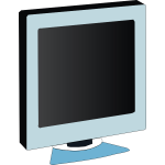 LCD monitor vector clip art