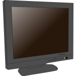 Monitor LCD vector clip art