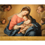 Madonna with Child and Angels By Giovanni Battista Salvi da Sassoferrato