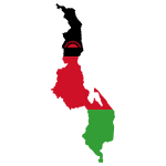 Malawi Flag Map