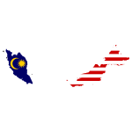 Malaysia Map Flag