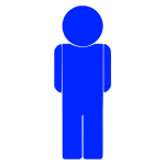 Blue male icon