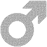 Male symbol maze