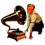 Man listening to Gramophone 2014101653