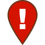 Map warning icon