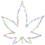 Marijuana Fractal Outline Prismatic