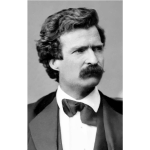 Vector image of photorealistic Mark Twain portrait