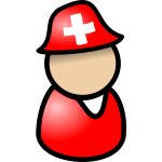 Swiss tourist avatar vector image