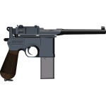 Mauser C96 gun vector image