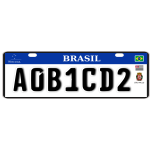 Brazilian registration plate vector graphics