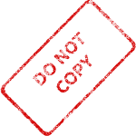 Red "Do not copy" Stamp vector image