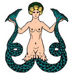 Mermaid with a crown of shells