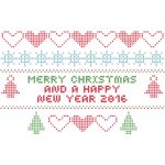 Merry Christmas Crochet Typography