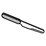 Drawing of spotty handle knife