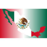 Mexico Flag Map With Background
