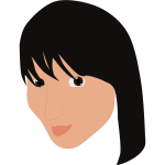 Korean lady face vector image