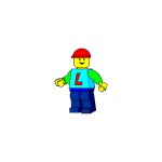 A Lego minifigure vector image