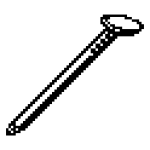 Black and white nail vector image