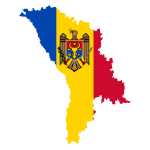 Moldova Map Flag