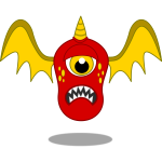 Red flying monster